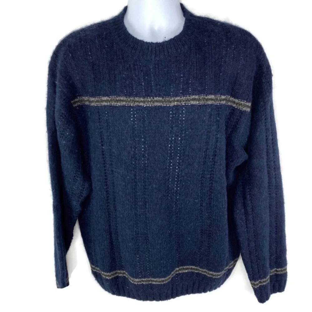 Roundtree & Yorke Navy Wool Blend Sweat…